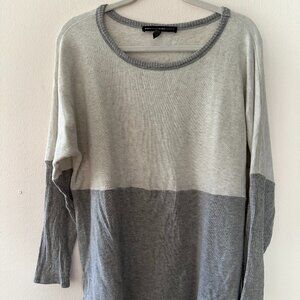 Women's White House Black Market Color Block Sweater - Grey Size XL - NWOT